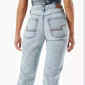 AMERICAN EAGLE 90's BOYFRIEND Rainbow Stitching Denim Women’s Jeans Size 6